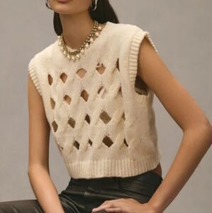 Pilcro Ivory Knit Sweater